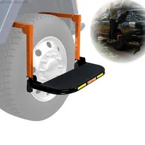 Adjustable Tire Step for Pickup Trucks & Folding Climber Step Fits 10"–14" Tires 330 lbs Capacity Truck AccessoryXXGlobalBasket8