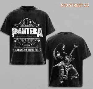Vintage Dimebag Darrell Pantera T-Shirt Vintage T-Shirt Washed Tee retro Unisex T-shirt streetwear oversized heavy cotton unisex graphic graphic tee crewneck distressed band emblem guitar artwork vintage t-shirt high quality cotton