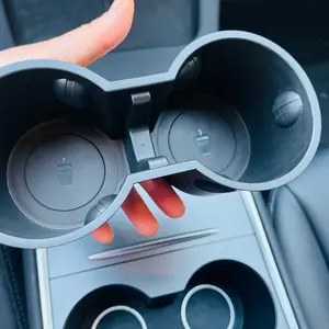 Fit for Tesla Model 3 2017-2023 Interior Accessories 2020-2023 Model Y Silicone Cup Holder Coasters Inserts brakebomber cleaner