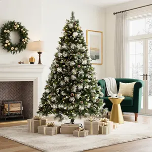 DWVO 4.5/6/7.5/9ft Artificial Christmas Tree(with Light), with PVC Tips and Warm-White Lights, Ideal for Home, Office Decoration DWVO 4.5/6/7.5/9ft Artificial Christmas Tree(with Light), with PVC Tips and Warm-White Lights, Ideal for Home, Office Decoration