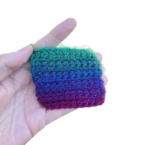 Multicolor Handmade Crochet Rectangular Soft and Cozy Blanket for Deep Sleep and Travel Sized 2.5 inches by 3 inches