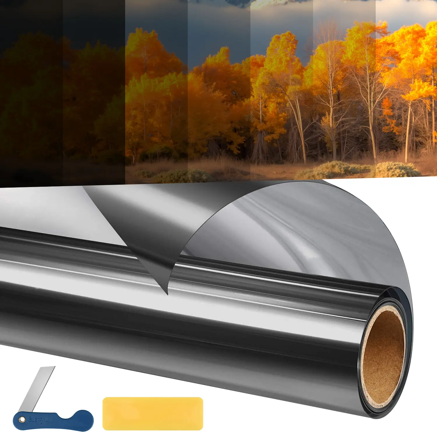 Nano Ceramic Window Tint Film 5-50% VLT, Auto Privacy Glass Tint Roll, 99% UV Block Heat Control for Car Home 300/600CM Back Window Tint Kit Window Film