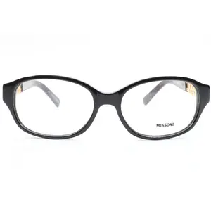 Missoni MI17501 Black Glossy Gold Acetate Designer Italy Eyeglasses -Wo