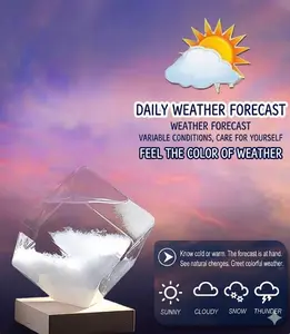 Weather Forecast Bottle/Storm Glass Water Cube, Practical 520 Valentine's Day/Birthday Gift for Besties, Girls, Girlfriends, and Boyfriends