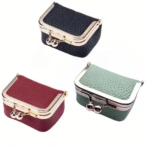 Women's 3PCS Genuine Leather Mini Jewelry Box - Vintage Purse Travel Ring Holder, Small Portable Storage Case for Earrings, Necklace, Bracelet - Great Gift for Jewelry for Women (Summervibes)