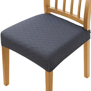 FULOON Seat Covers for Dining Room Chairs Set of 4,Jacquard Chair Seat Slipcovers Dining Chair Cover Removable Washable Chair Protctor Cover, Rear Covers