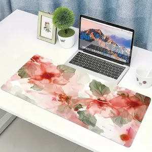 1 stylish mouse pad with a beautiful floral pattern | Desktop Accessory Table mat suitable for office and home decoration, ideal for office and home use, made of polyester material.