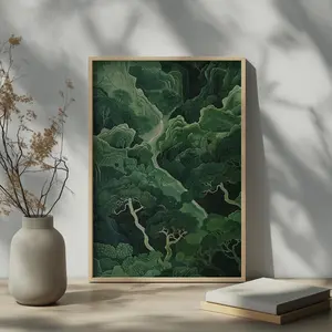 Sage Green Wall Art – Japandi Wabi-Sabi Poster, Minimalist Forest Print, Nature-Inspired Decor, Unframed Poster, Zen Home Decor, Minimalist Art