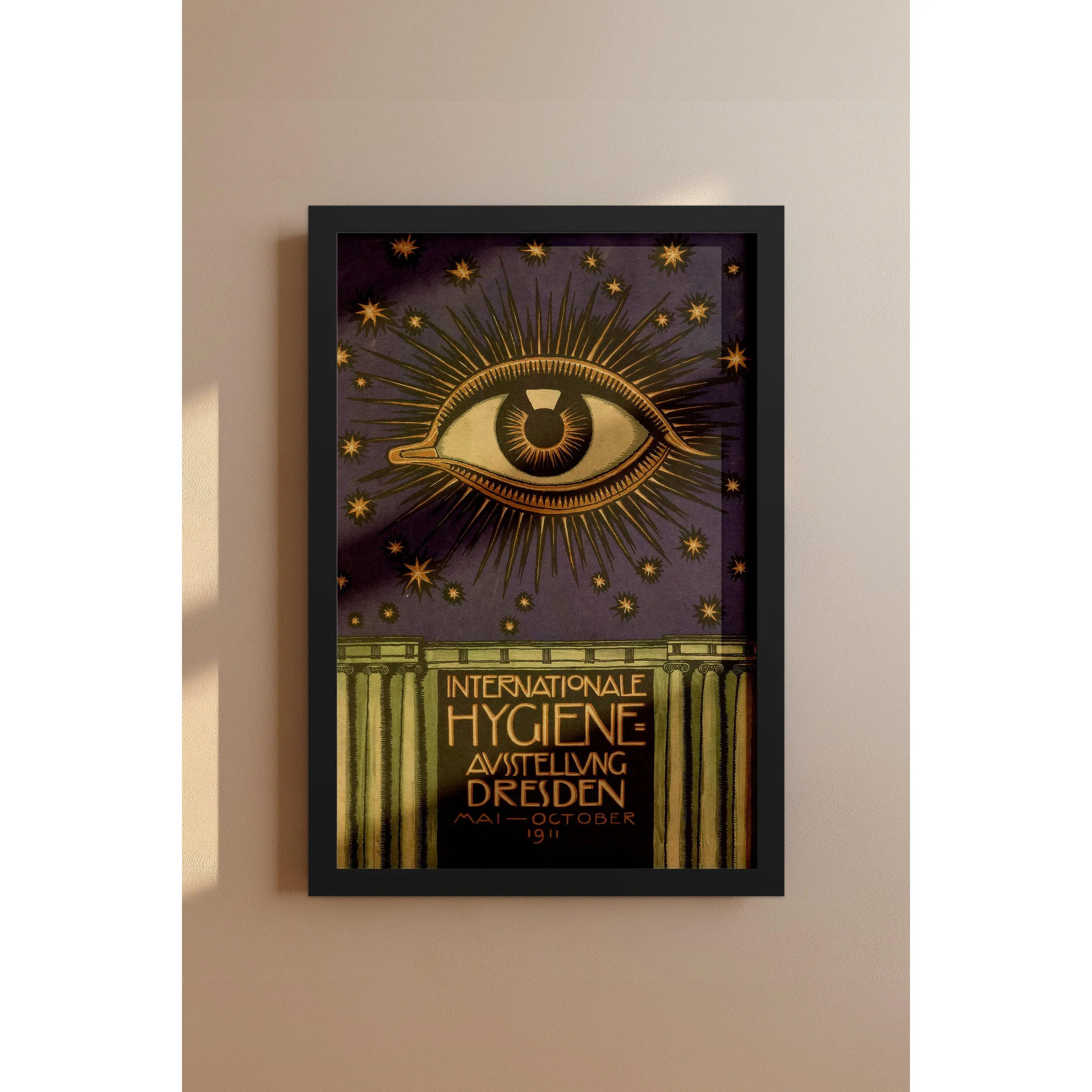Mystical Eye Poster – Internationale Hygiene Exhibition Dresden, 1911 World’s Fair Reproduction