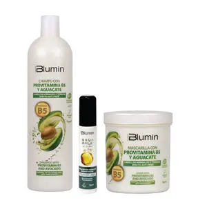 Blumin Anti-Frizz Effect Kit with Avocado and Provitamin B5 - Shampoo 1000ml + Mask 700ml + Serum 60ml