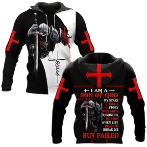 Vintage I Am A Son Of God 3D Hoodie for Men and Women, Trendy 3D Hoodie, Graphic Pullover Hoodie, Cool Unisex Fashion Top