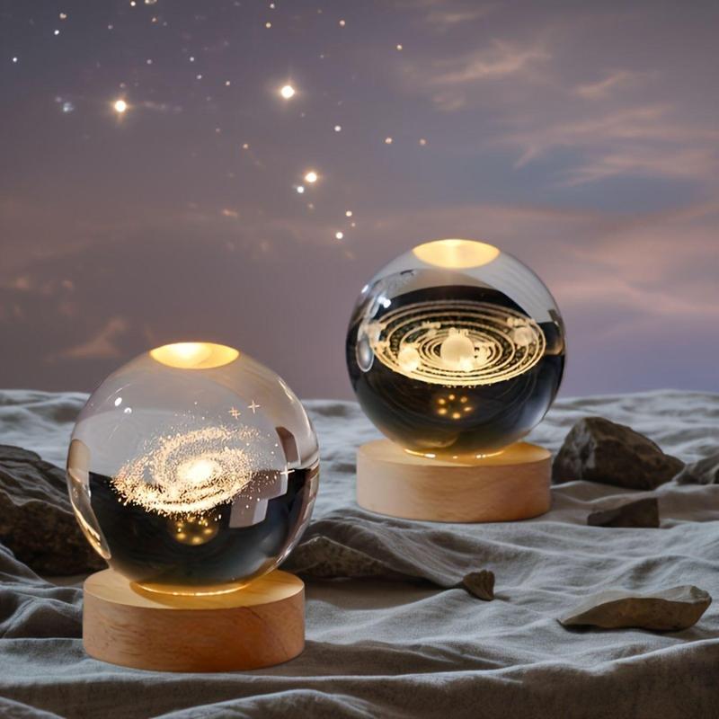 Galaxy Crystal Ball -Magic Galaxy Orbs with Rotating Base- Soothing Musical Gift for Christmas, Birthday, Friends & Family