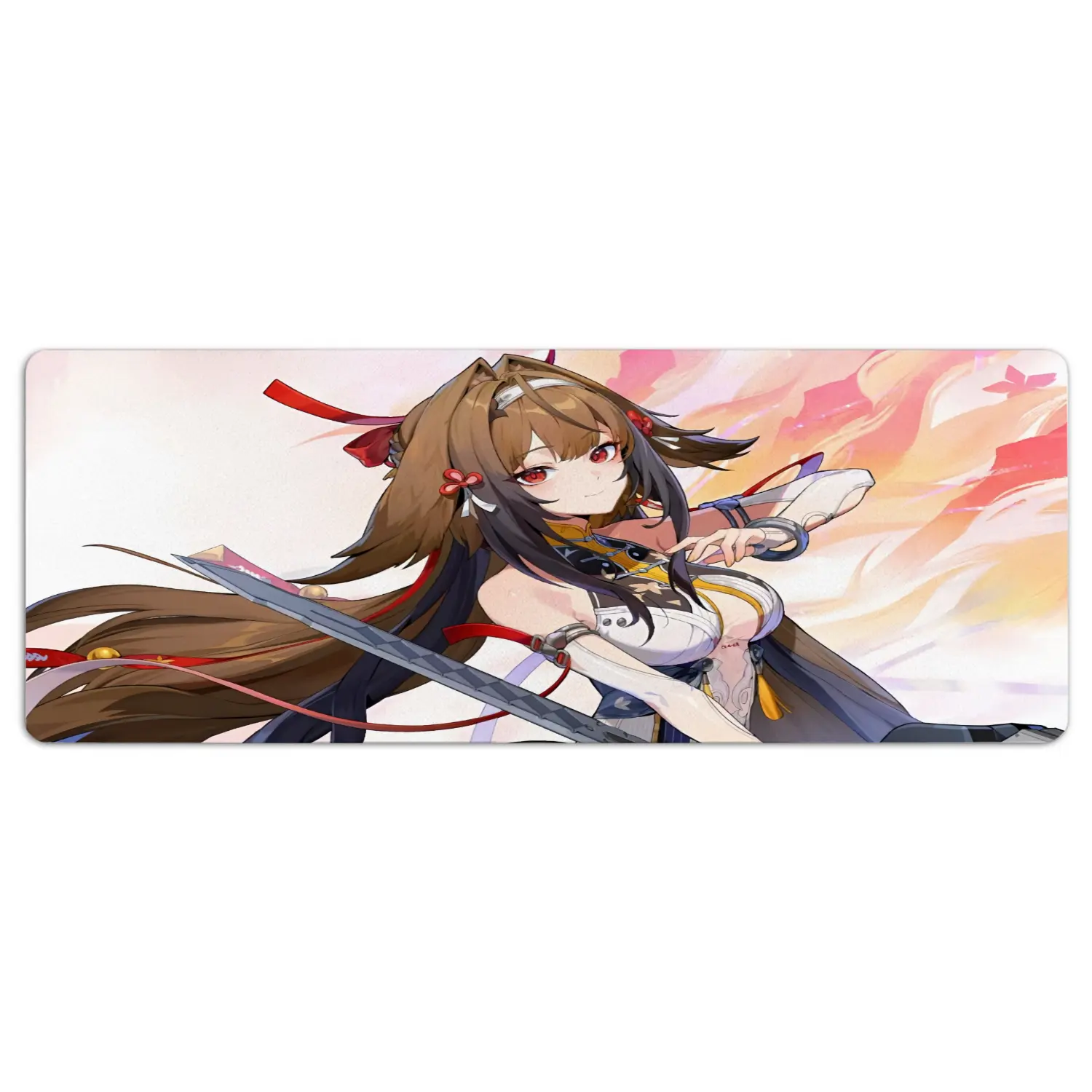 Anime Print Rectangle Gaming Mouse Pad - Desktop Protection Pad, Washable Non-Slip Rubber Mousepad with Lock-Edge Design, Multi-Size for Home or Office,