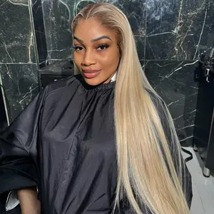 13x4 Lace Front Ombre Milk Tea Ash Blonde with Brown Human Hair Wigs 180% Density Upgread Ombre Ash Blonde Pre Plucked Wigs for Women
