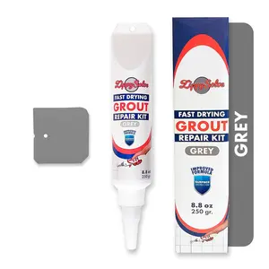 Tile Grout, Repair Kit,Restore & Renew Tile Joints Line, Fast Drying Grout Squeeze for Shower, Waterproof (8.8 oz) (Grey)