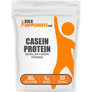BulkSupplements - Casein Protein Micellar Powder - Muscle Recovery - Bone Health - 1kg - 30g per Serving BulkSupplements - Casein Protein Micellar Powder - Muscle Recovery - Bone Health - 1kg - 30g per Serving