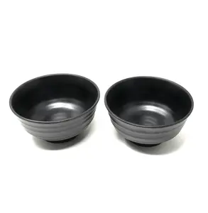 Thy Home 2-Pack 40oz Aesthetic Round Traditional Melamine Japanese Ramen Bowls - 7.09" Dia x 3.94" H Hard Plastic Kitchen Tableware for Noodle Serving