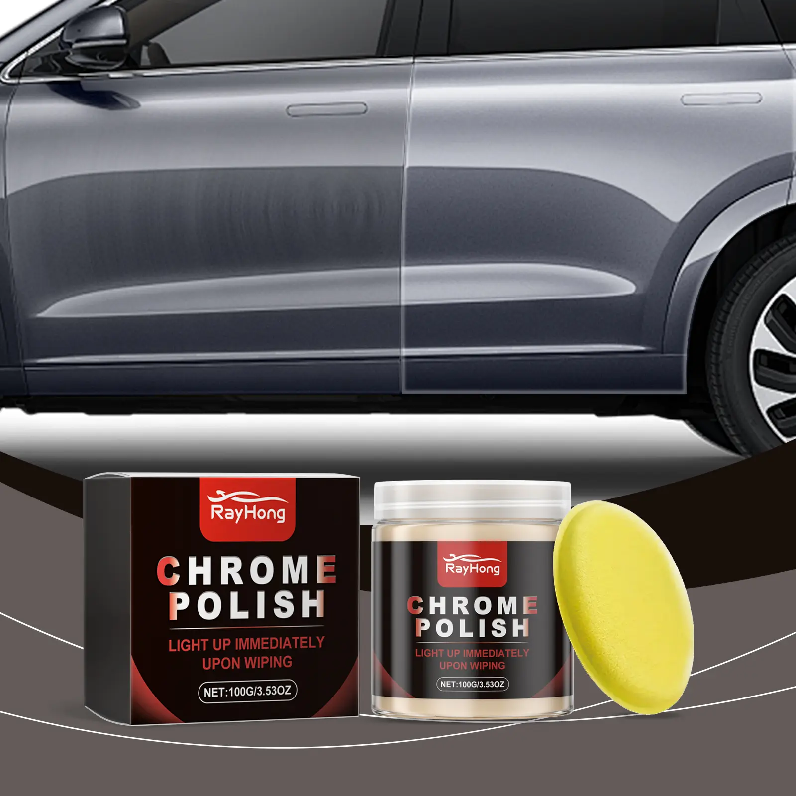 Surj Selection X Rayhong Car Metal Polishing Paste, Car Paint Polishing Maintenance Polishing Waxing Anti-Fouling Removing Stains Car Cleaning Paste,quick,dry,,ceramic,coating,spray,,care,,Scratch,Repair Magic Pen,professional,scratch remover,,deep,gloss,