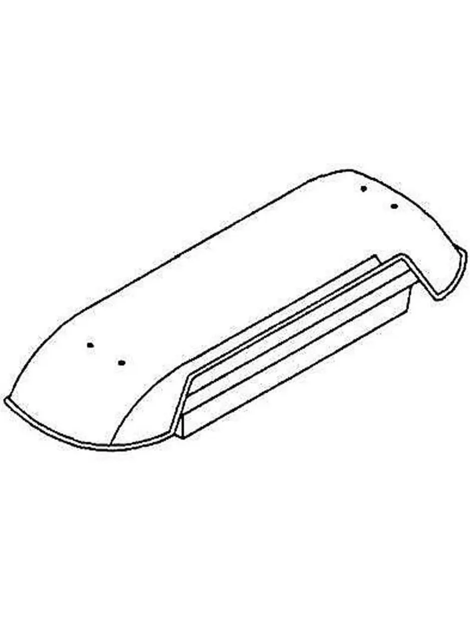 Dometic 3312695020 6.5 x 23.75 in. Black Refrigerator Roof Vent Cover
