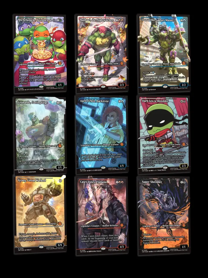 TMNT MTG Proxies - Mythic Showcase Foil - Glossy Rainbow Foil