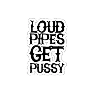 Loud Pipes Motorcycle Stickers