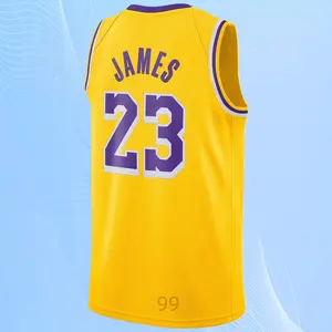 Men's stitched Basketball Jersey Gold CV 2025