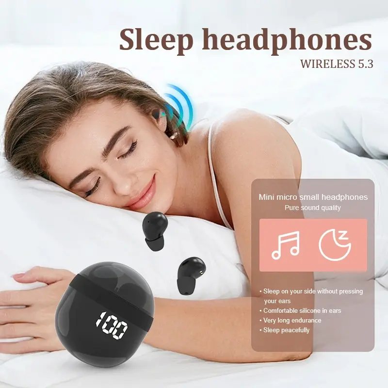 Invisible Mini Earbuds Wireless Bluetooth-compatible, Ultra-Compact Hidden Work Earphones, Waterproof Small Headphones, Headset, Perfect Gift