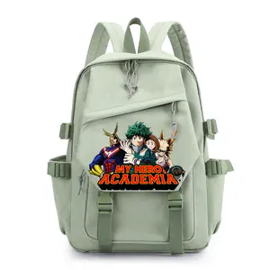 Hero Academia Fashion Backpack Travel Women's and Men's Backpacks Lightweight and Practical Casual Daypack For Business or Outdoor Sports -Green