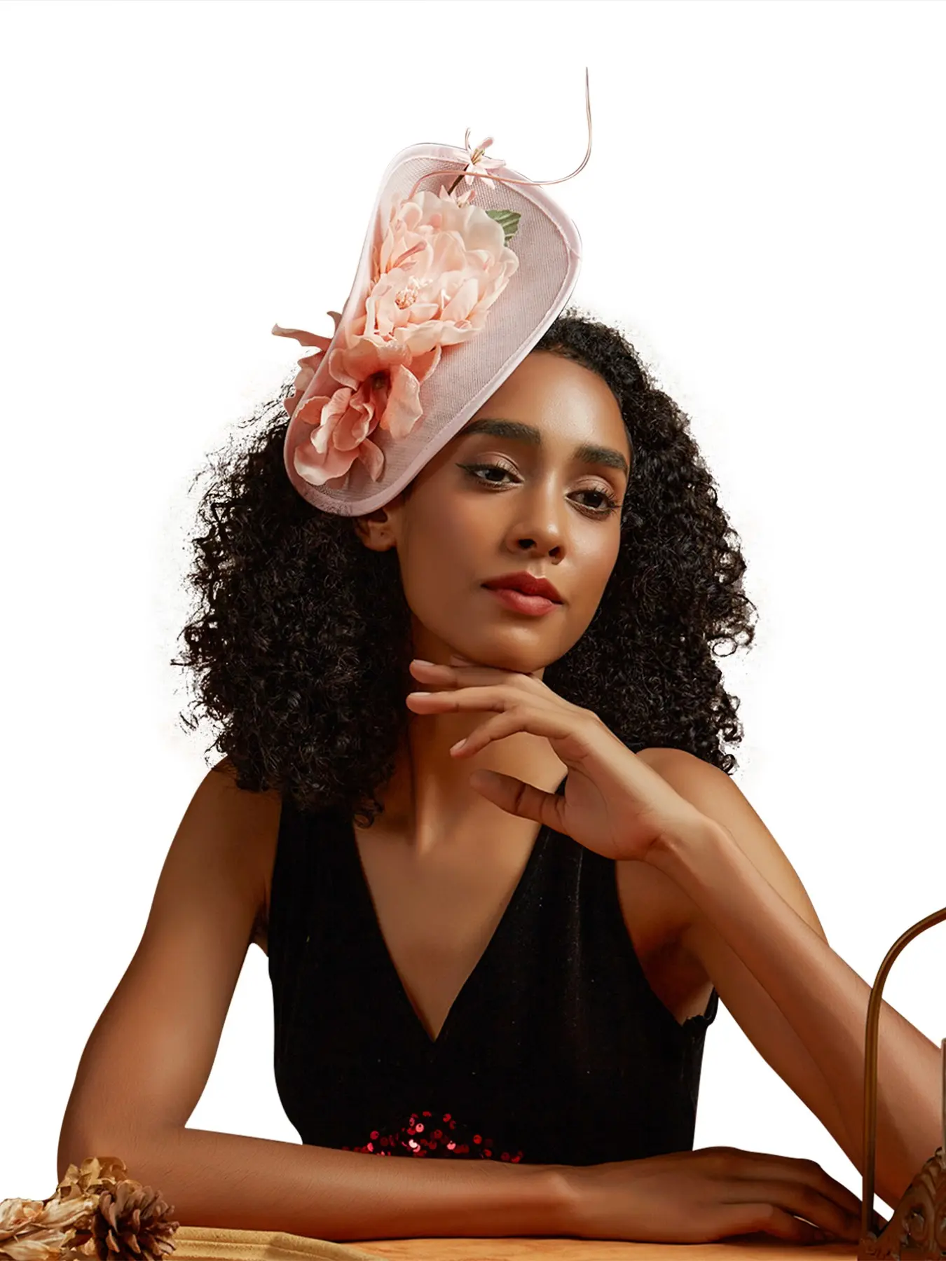Kentucky Derby Hat Black and Pink Fascinator Tea Church Formal Spring Ready il_fullxfull.4767918068_nwio.jpg main image 3