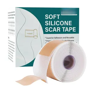 Silicone Scar Sheets (1.6"x 158" Roll-), Silicone Scar Tape for Scar Removal Treatment, Reusable Silicone Scar Strips for C-Section, Keloid, Burn, Acne, Surgical Scars