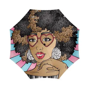 Feisty Suzanna African American Woman Umbrella, Black Girl Magic, Gift For Black Girl