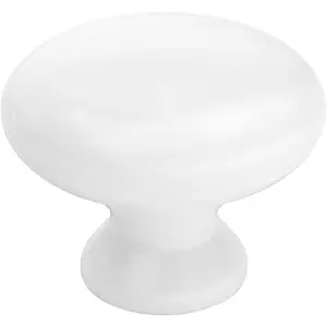 Cabinet Knobs Round Drawer Knobs, 30Pack White Single Hole, Round Single Hole Kitchen Drawer Hardware for Dresser