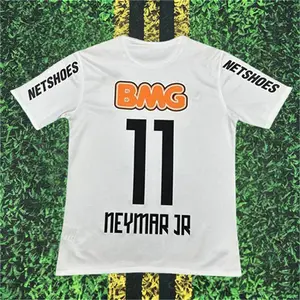 2012 2013 Home White Retro No.11 Neymar Short Sleeve Soccer Jersey