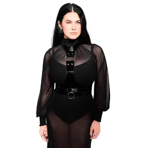 Choker Harness Black Belt Plus Size Friendly