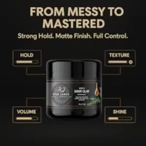 Men's Hair Clay - Classic and Fashionable Hair Styling Tool, for all types of hair. Premium hair clay Matte Haircare Gel