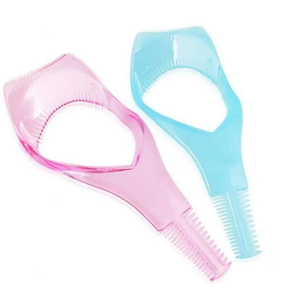 2-Pack 3-in-1 Mascara Shield & Eyelash Comb, Applicator Guide for Flawless, Smudge-Proof Makeup - Lightweight Plastic Cosmetic Tool for Women, Cosmetics Products, Mascara Tool