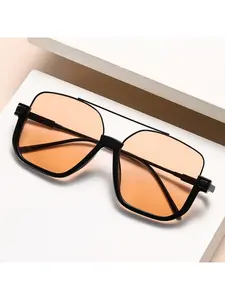 High End Retro Tortoise Frame Sunglasses Unisex Oversized Transparent Double Bridge Classic Vintage Designer Sun Glasses for Women Men