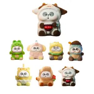 TOYCITY MR.PA Animal Co. Series Blind Box - Random Plush Panda Keychain & Backpack Charm for Office Desk (Includes Clip), Halloween/Christmas/Birthday Gift (1/72 Hidden Chance) Sealed Hobby Box