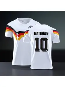 Trendy Style European Cup Football Jersey, Germany National Football Team Unisex Kids' Jersey, Summer Sports Quick-Drying Breathable Jersey, Soccer Jersey