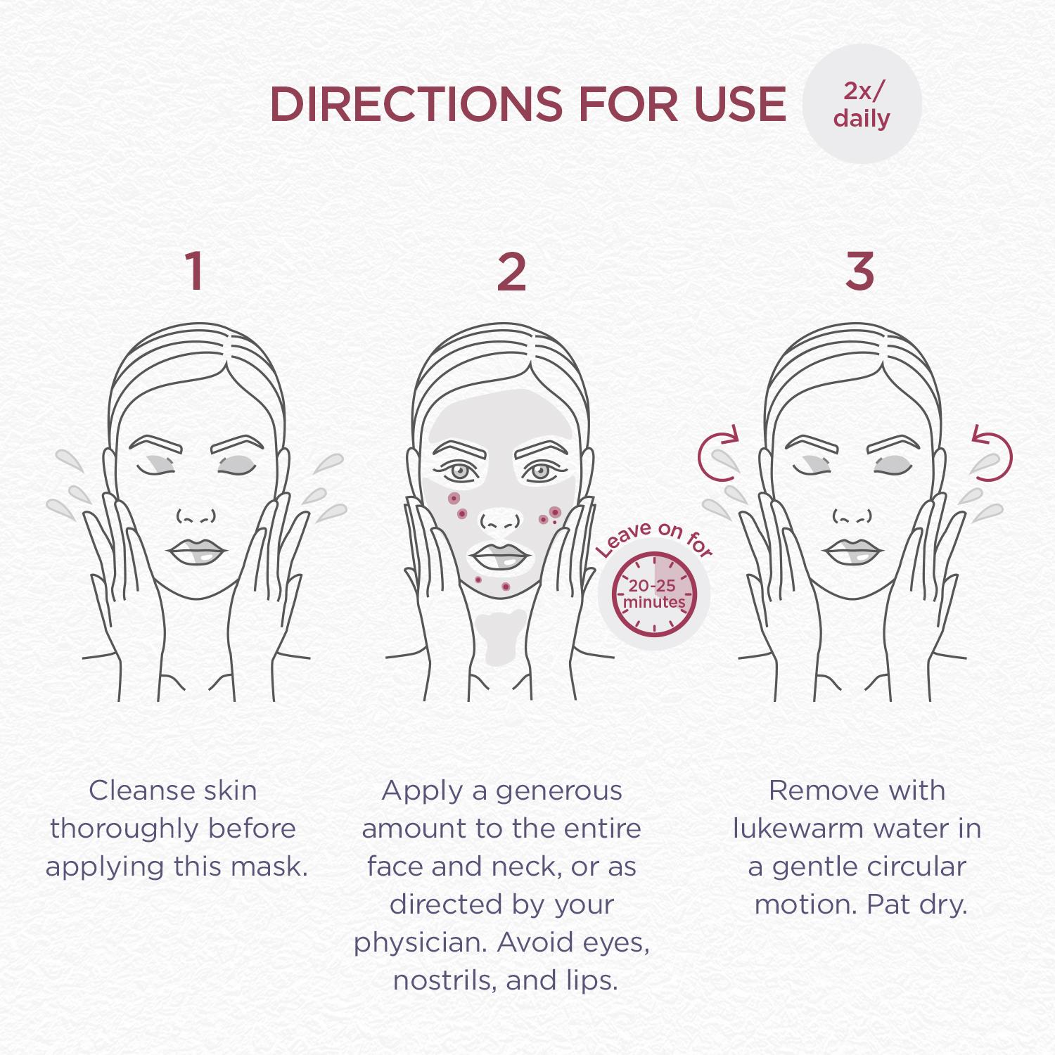 Glytone Acne Treatment Mask with Tea Tree Oil, Deep Cleansing Bentonite Clay & Charcoal Mask for Clarifying Acne Control - Skin Repair, Skincare