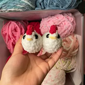 Small Chicken Crochet Plushie - Adorable Handmade Toy for Kids & Collectors