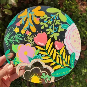 Transparent Acrylic Blank Round Disc, Dual-Sided Reusable DIY Painting Board, Suitable for Cake Stand, Versatile and Practical
