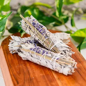Down to Earth White Sage with Lavender Smudge Stick