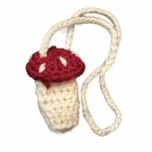 MushroomSoupCat Crochet Mushroom Chapstick Holder