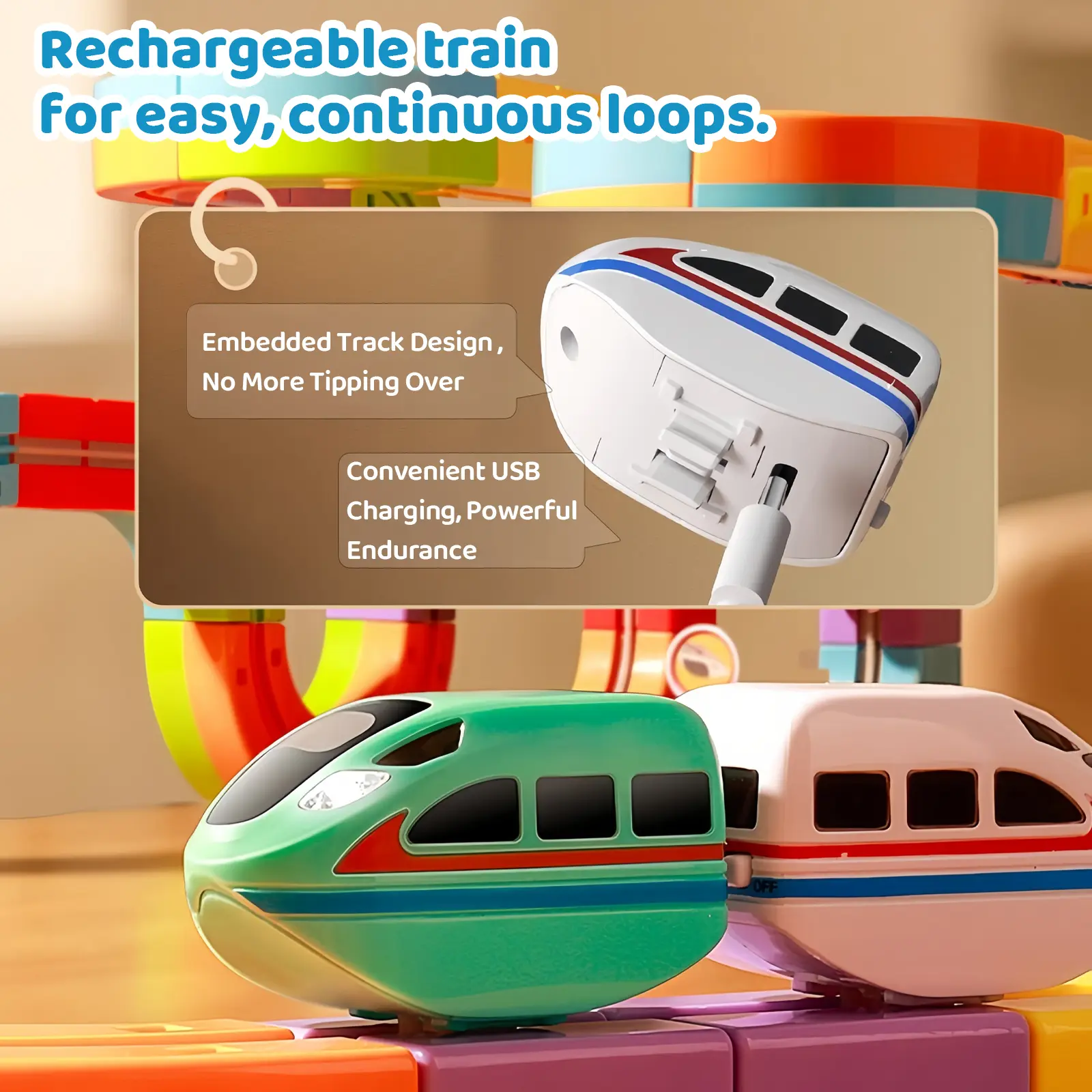 Magnetic Clickrail Train – Circuit Flexible 3D, Train Électrique Avec Voiture, 81 Ou 118 Pièces, Cadeau Noël Anniversaire Pour Enfants