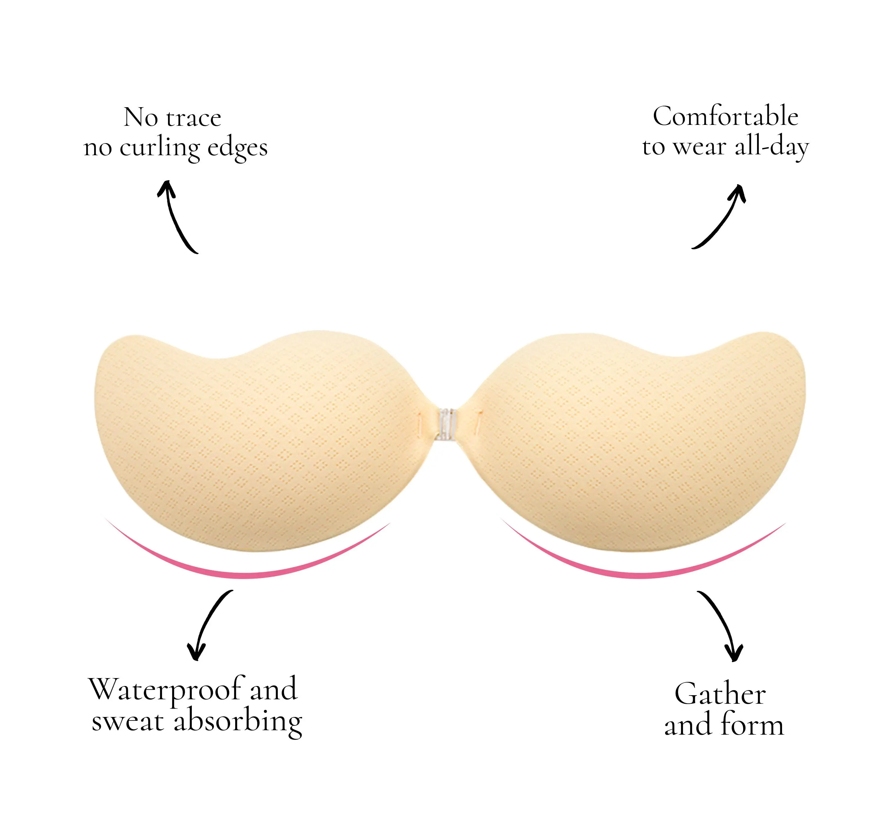 HushVibe 【2 pairs】womenswear Comfort Lady underwear,Party dress, Bridal bra., Ideal for Any Occasion Breathable Fabric Clothes Lightweight Sheer Smooth