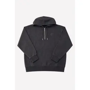 Black Quarter-zip Hoodie