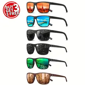 6 Pairs Of Men's And Women's Fashionable Glasses, Classic Rectangular Fashion, Resistant Glasses, Comfortable And Stress Free, Birthday Gift for Running, Fishing, Outdoor