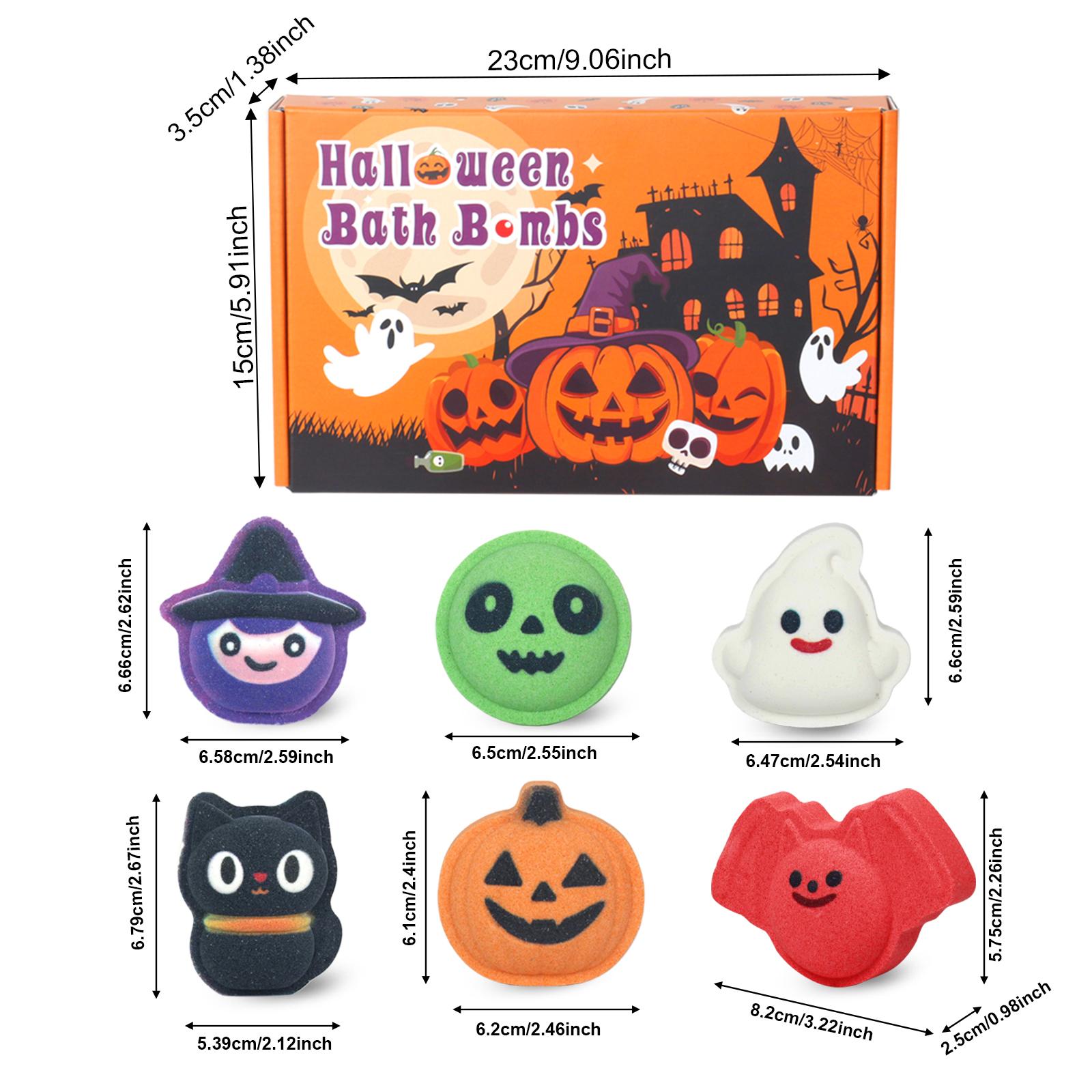 iHave Halloween Bath Bomb Gift Set – 6pcs Spooky & Cute Bath Bomb Kids Gift Box with Witch, Bat, Black Cat, Skull, Ghost & Pumpkin – Fizzy Spa Balls for Fun Bath Time, Relaxing Self-Care, Halloween Bath Bombs for Kids, Party Favors Unique Holiday Gifts iHave Halloween Bath Bomb Gift Set – 6pcs Spooky & Cute Bath Bomb Kids Gift Box with Witch, Bat, Black Cat, Skull, Ghost & Pumpkin – Fizzy Spa Balls for Fun Bath Time, Relaxing Self-Care, Halloween Bath Bombs for Kids, Party Favors Unique Holiday Gifts