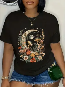 100% Cotton Aesthetic Goblincore And Dark Cottage Core Clothes Mushroom T-Shirt